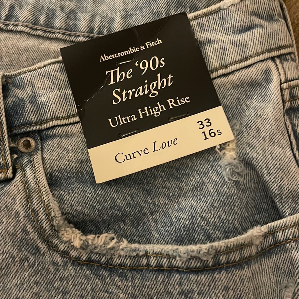 Abercrombie & Fitch 90’s Straight Ultra High Rise Curve Love Jeans
